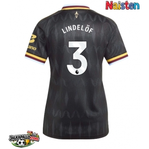 Aston Villa Victor Lindelof #3 Vieraspaita Naisten 2026-27 Lyhythihainen